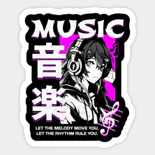 Music Anime Style Sticker